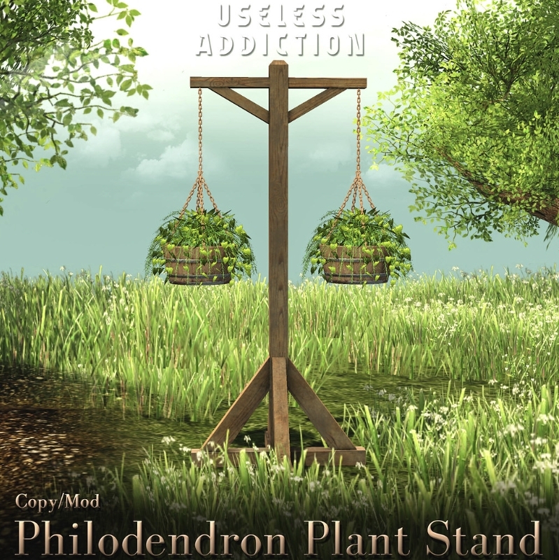 Useless Addiction – Philodendron Plant Stand & Hanging Barrel 
