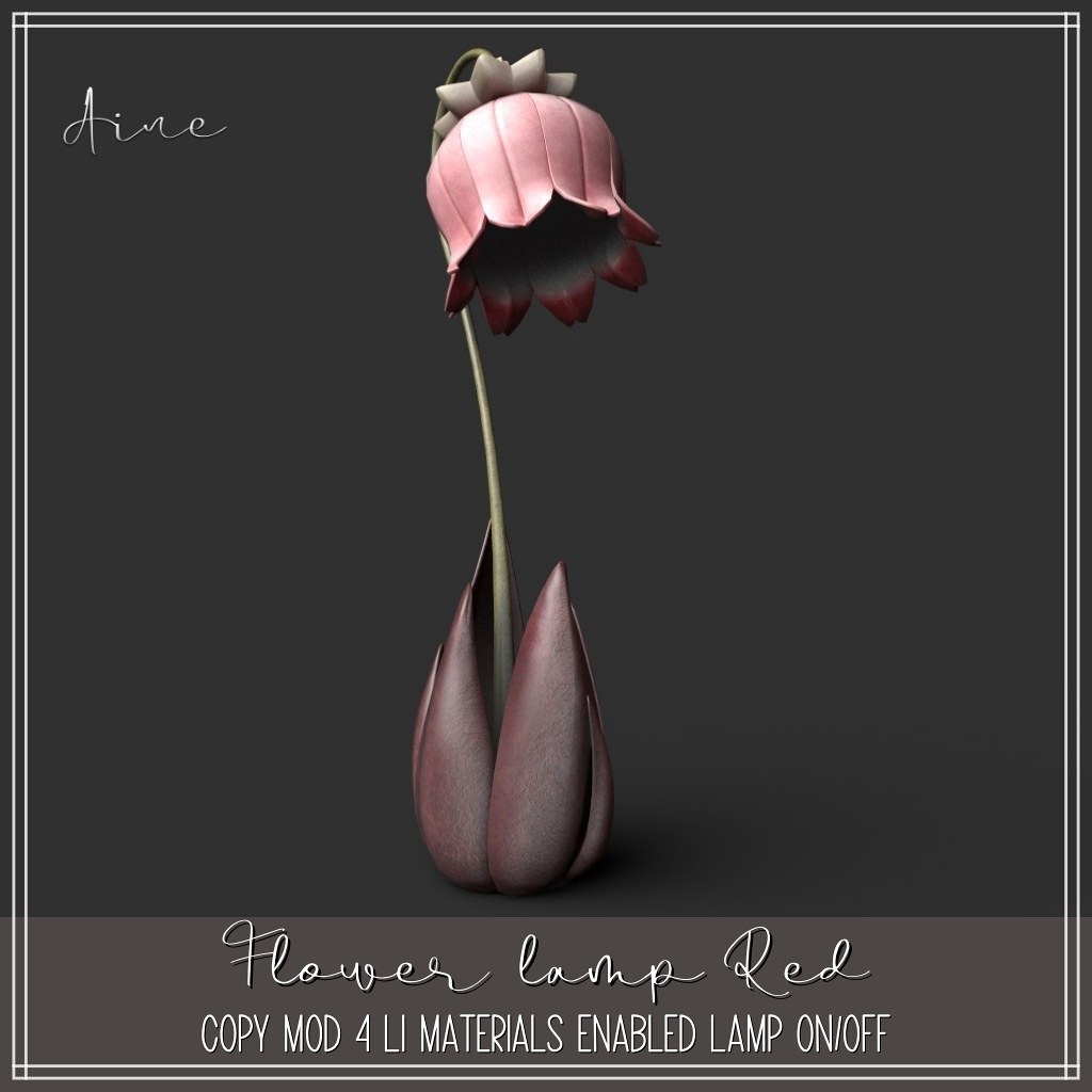 Aine – Flower Lamp Red