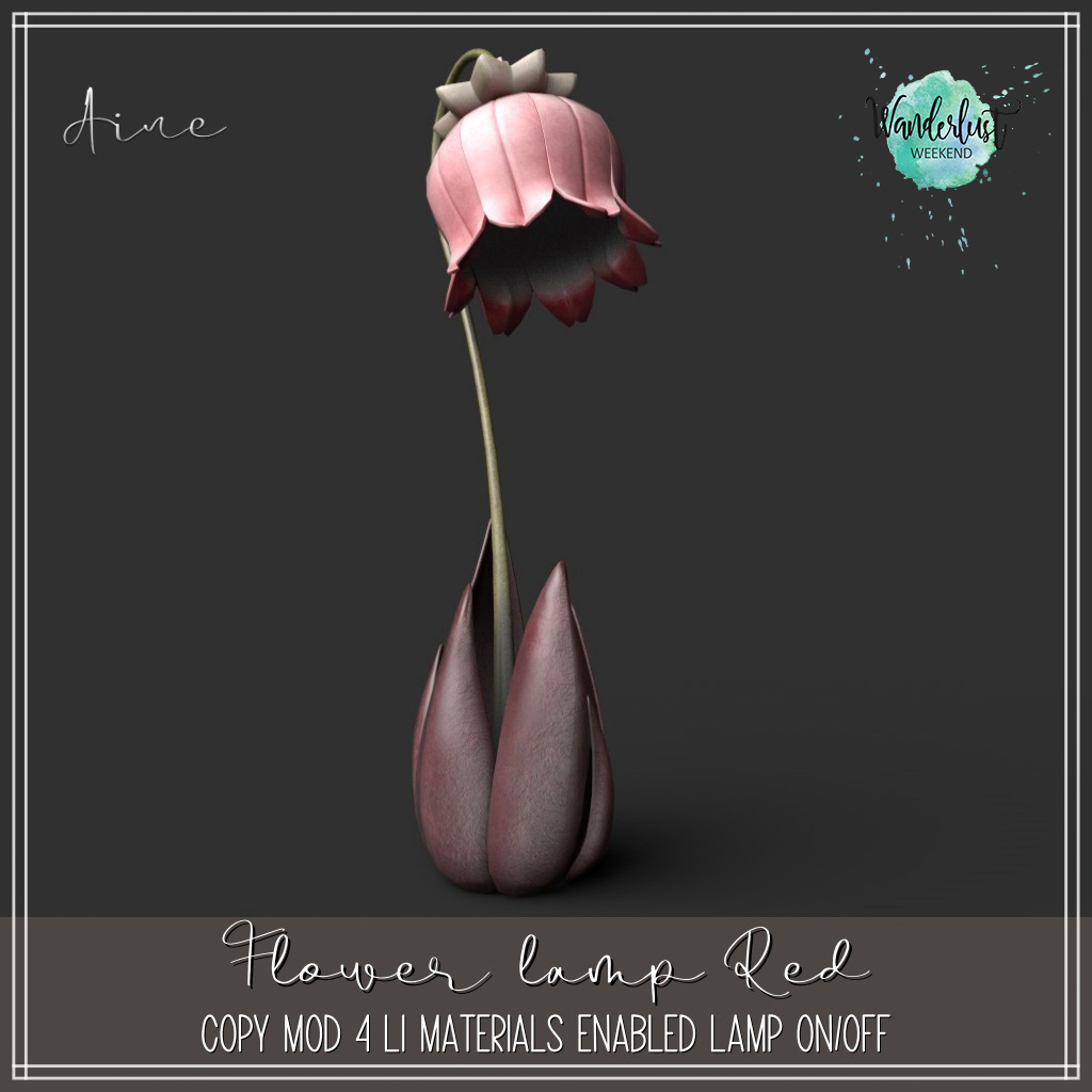 Aine – Flower Lamp Red & Purple