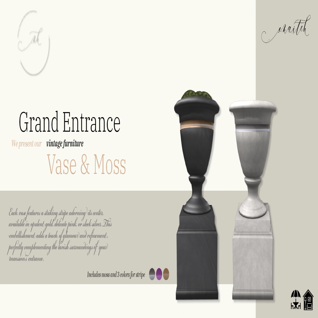 Enaitch – Grand Entrance Vase And Moss & French Finesse Frames Set