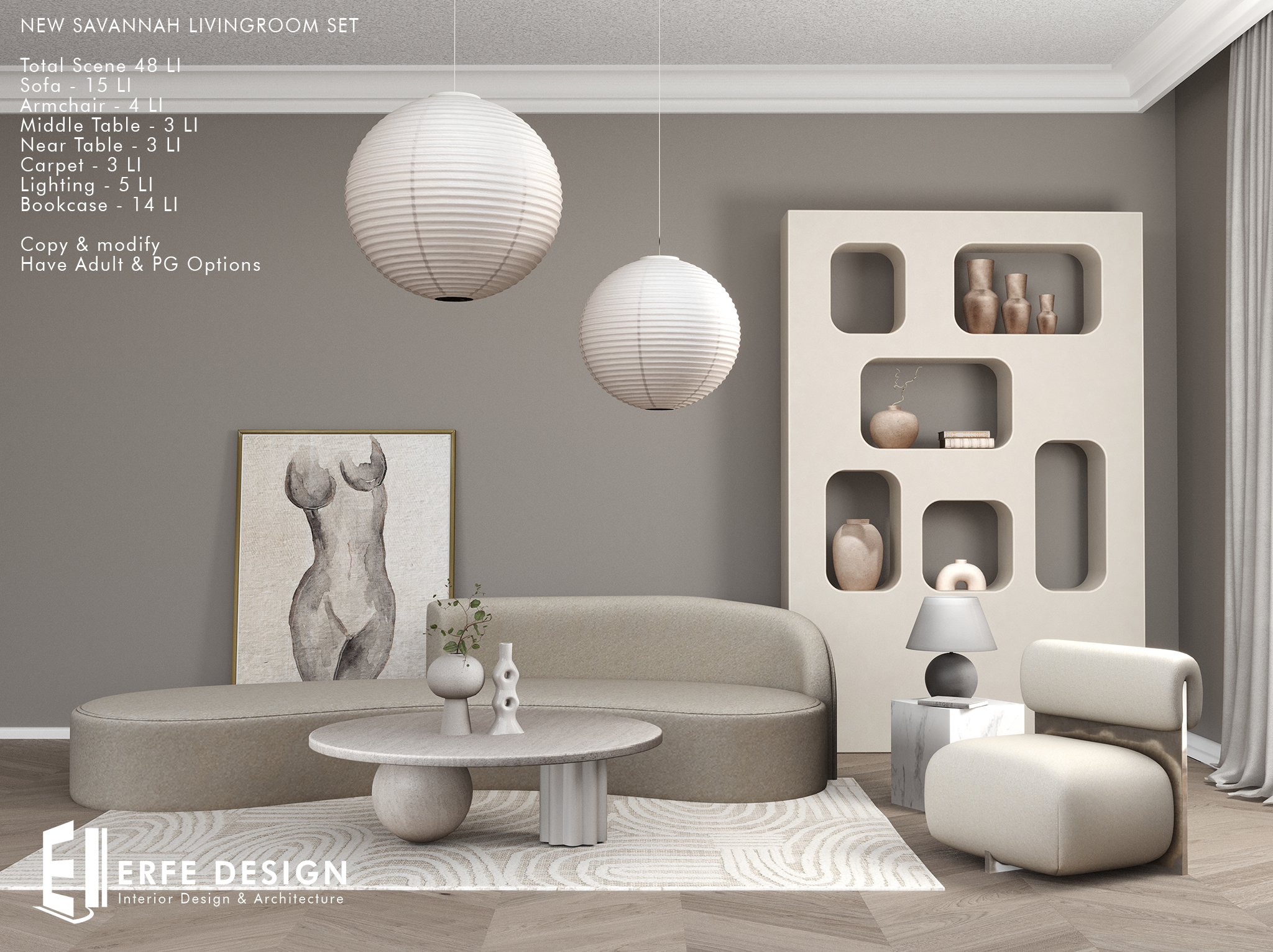 Erfe Design – Savannah Living Room Set