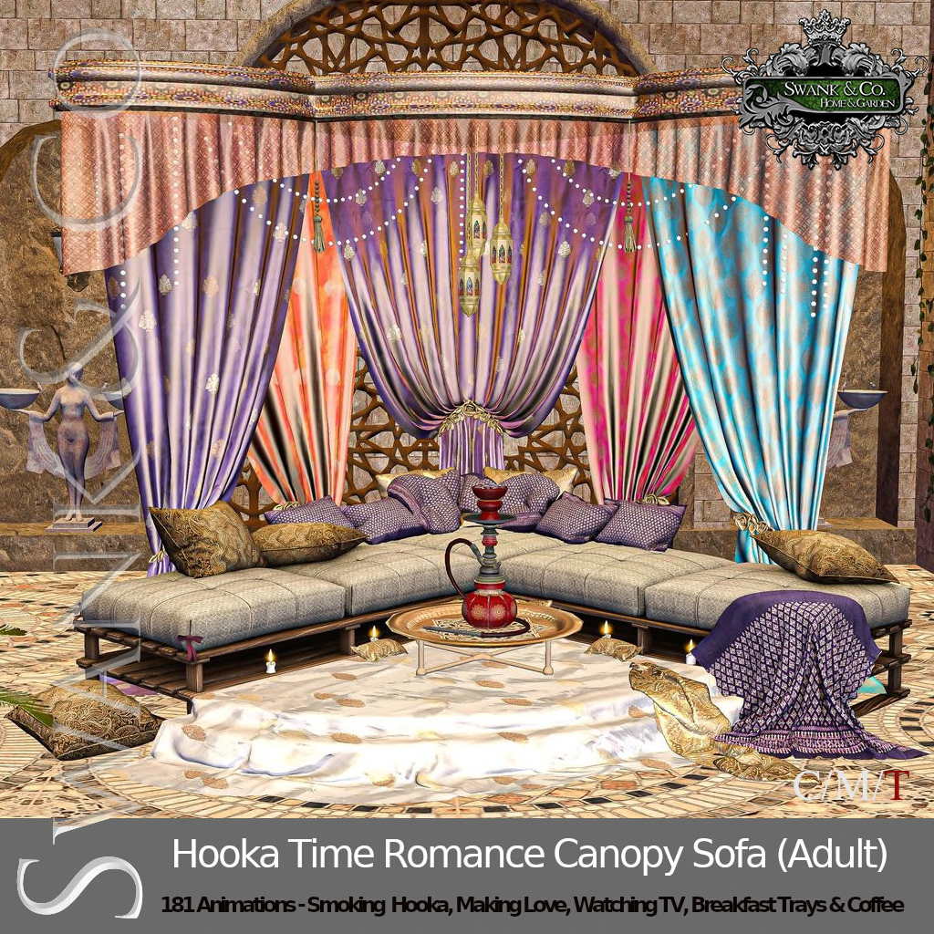 Swank & Co. – Hooka Time Romance Canopy Sofa – 20% Off
