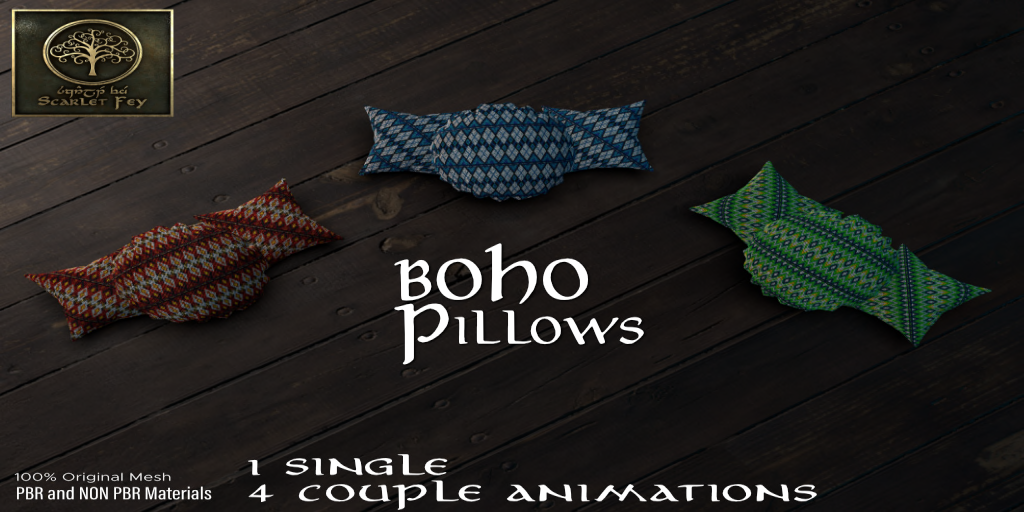 Scarlet Fey -Boho Pillows