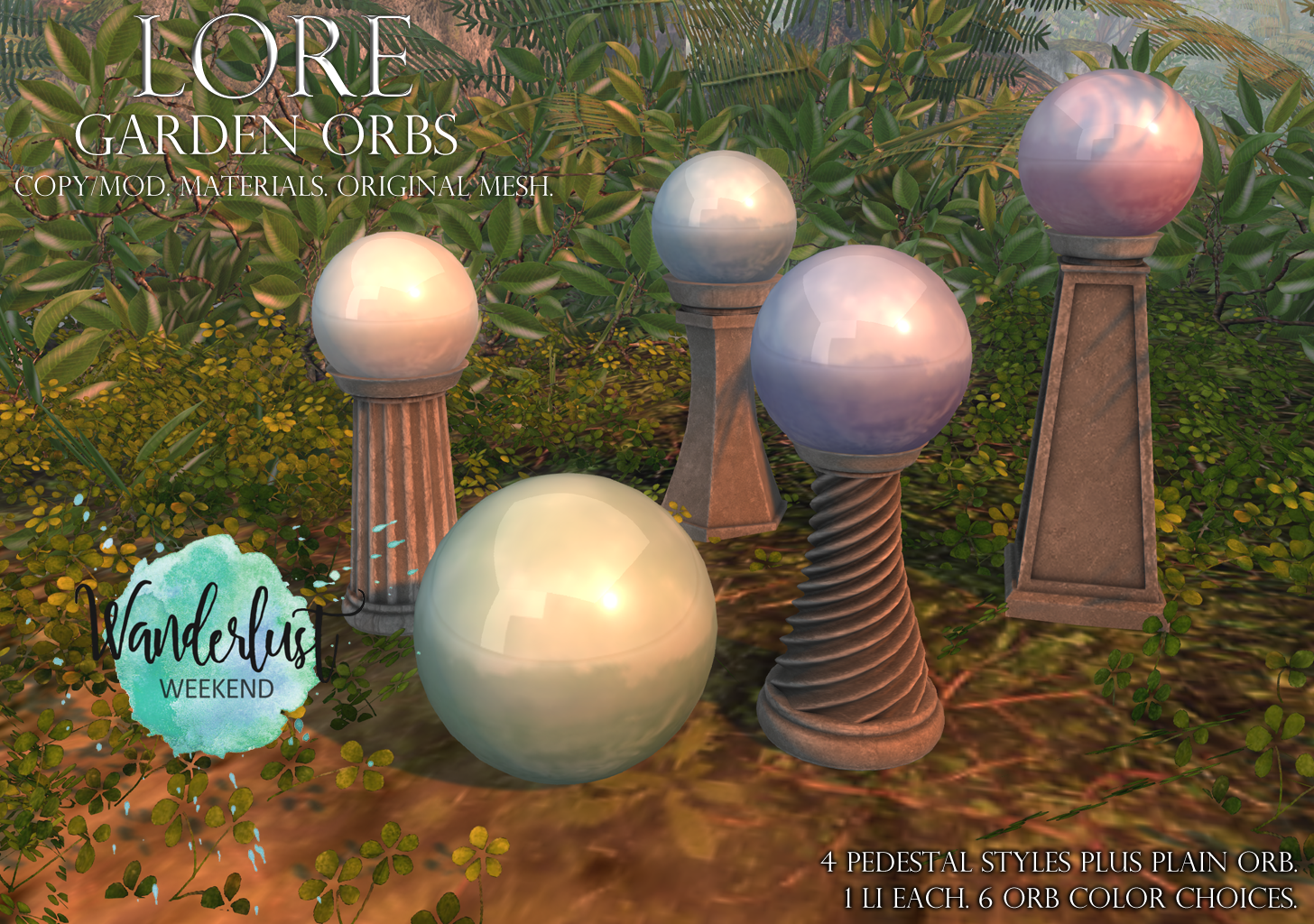 LORE – Garden Orbs, Stone Bridge & Compass