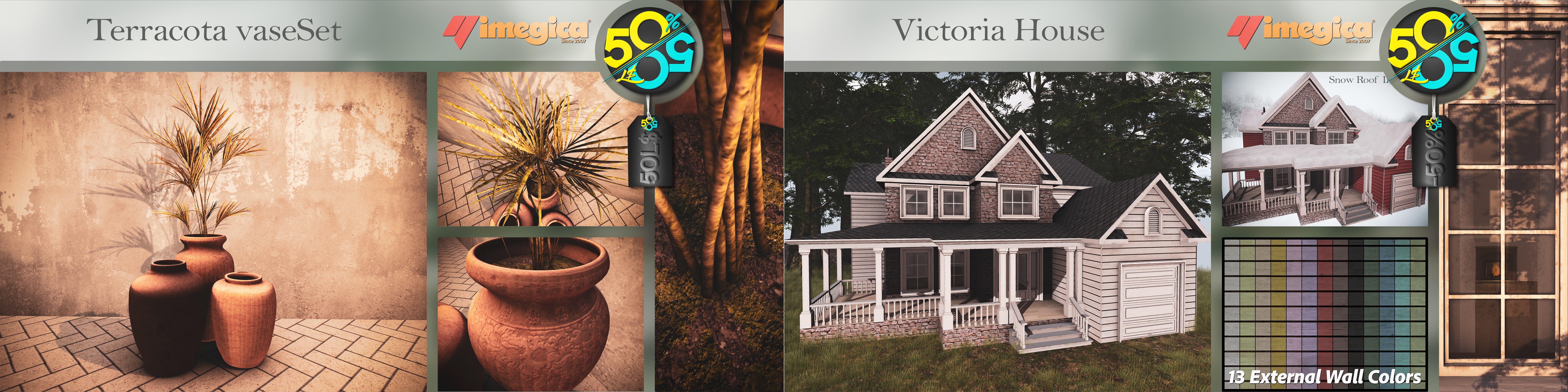 Imegica – Terracota Vaseset & Victoria House