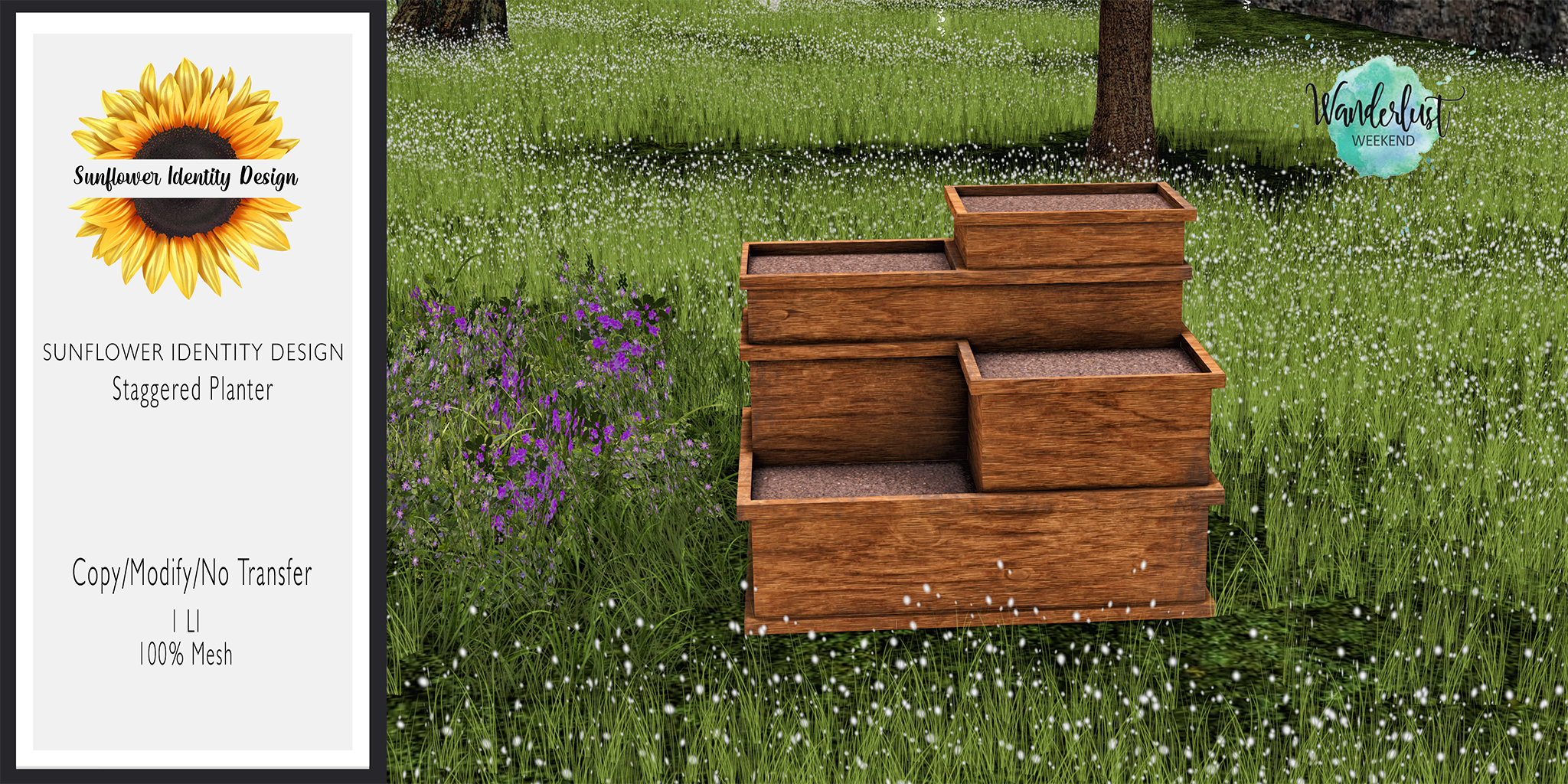 Sunflower Design – Staggered Planter