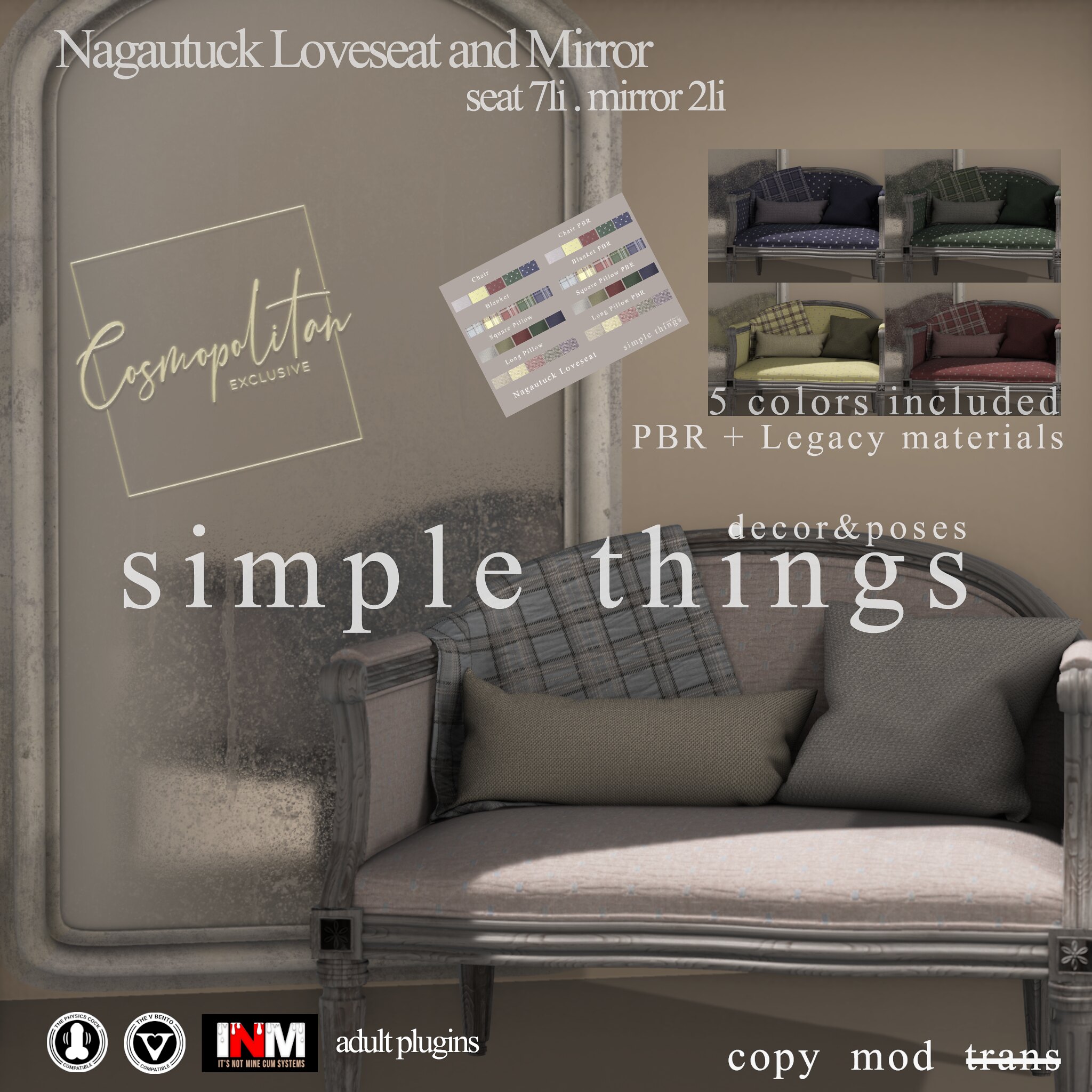 Simple Things – Nagautuck Love Seat and Mirror