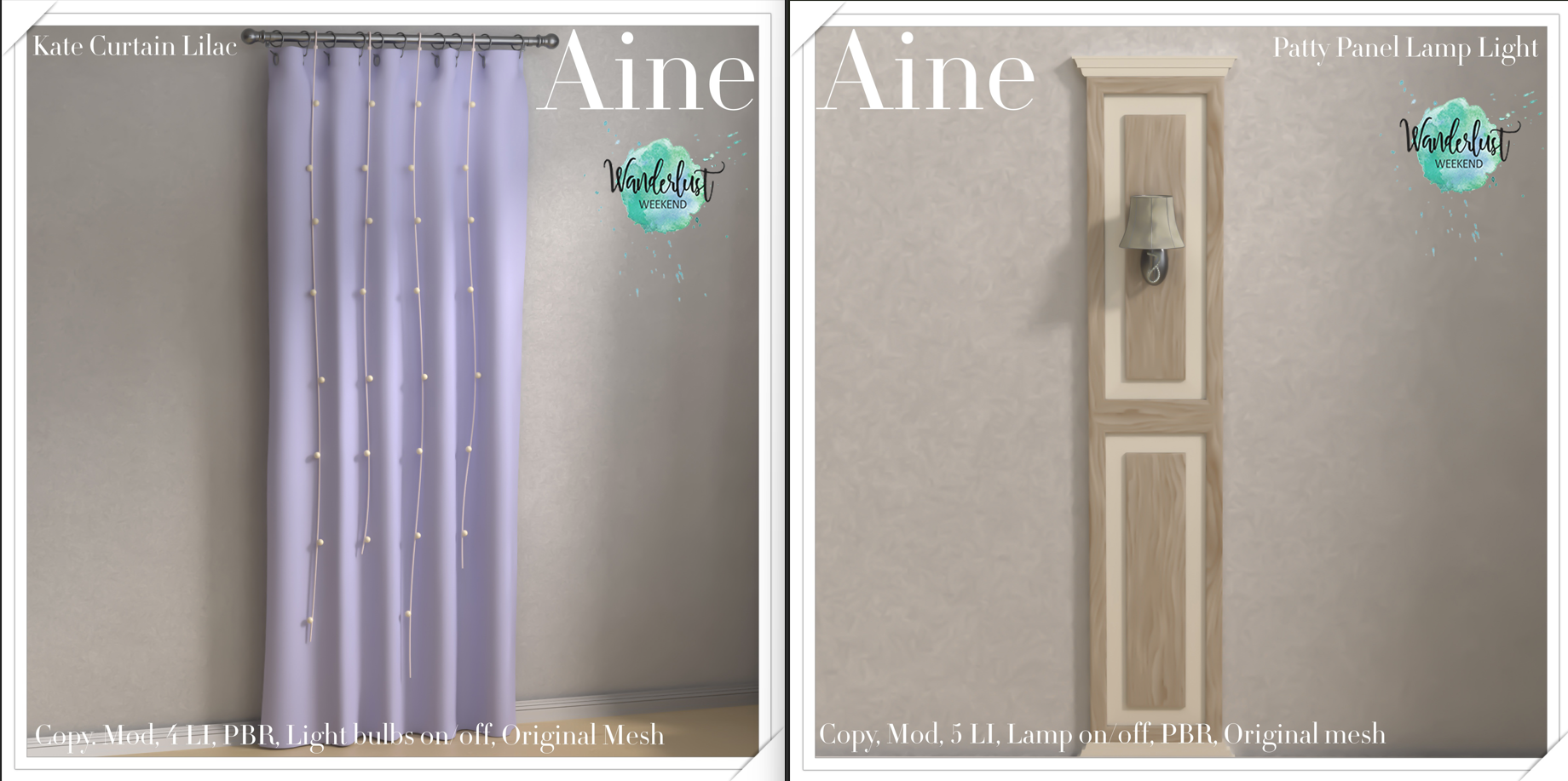 AINE – Panel Lamp & Curtain
