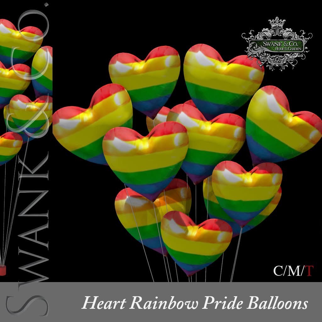 SWANK & Co. – Heart Rainbow Pride Balloons