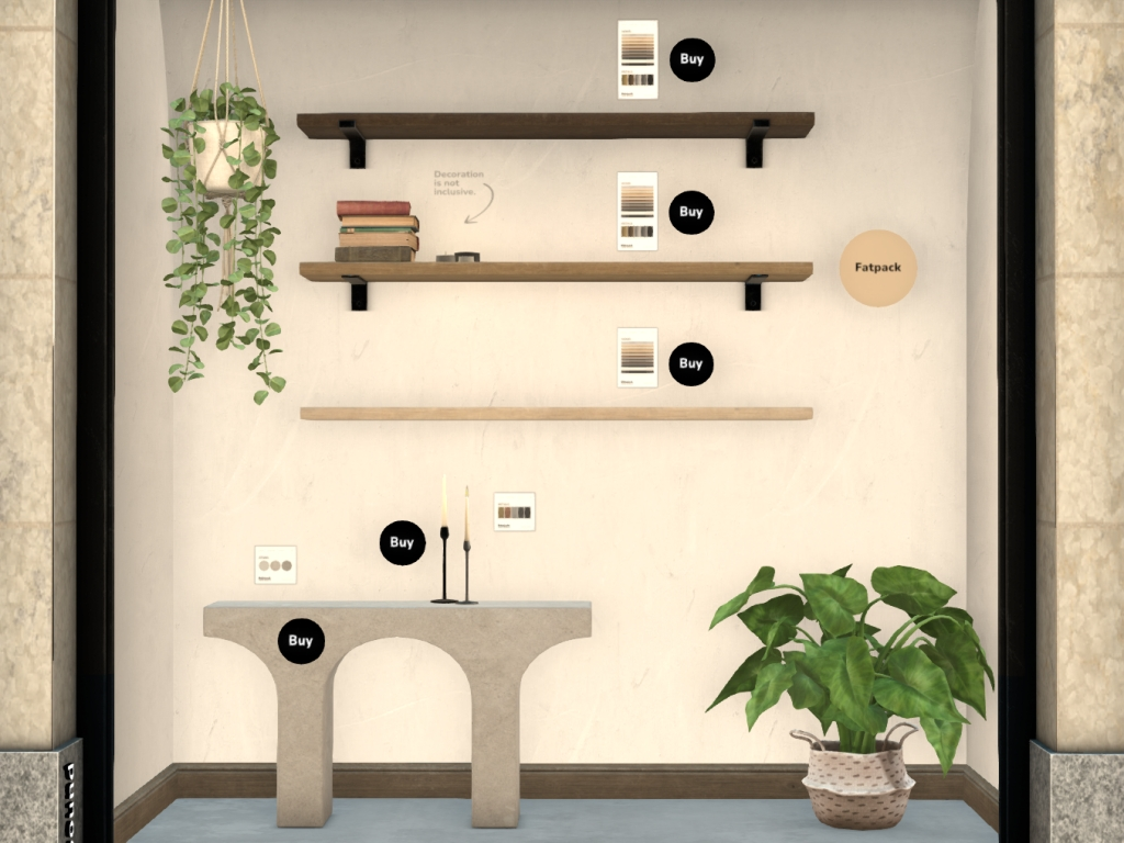 Rebound – Rack Wall Shelf & Gale Console Table