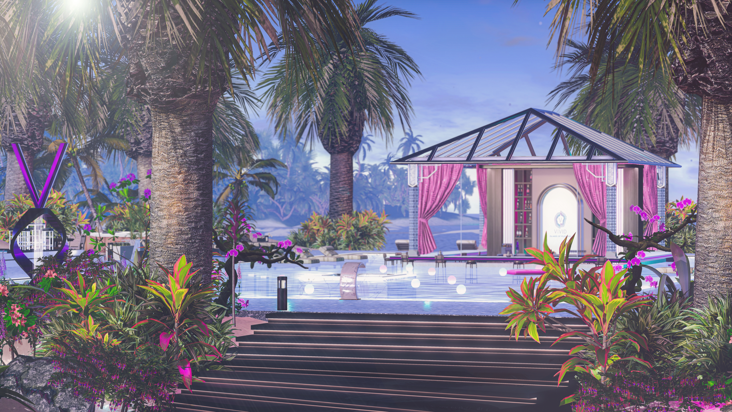 {Vivid} Islands of Pleasure: Beach. Lounge. Music.