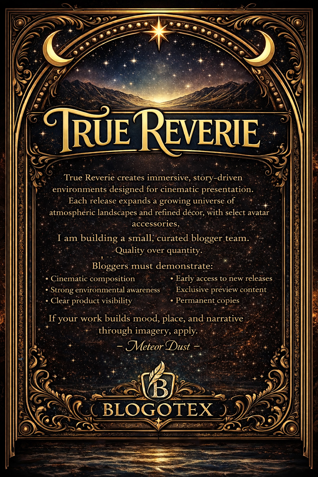 True Reverie Blogger Search Is Open